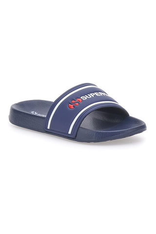 Marineblaue Hausschuhe mit Logoband Superga S24S395