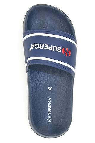 Marineblaue Hausschuhe mit Logoband Superga S24S395