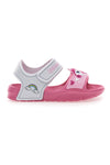 Rosa-weiße Sandalen mit Einhorn-Riemen S8010071