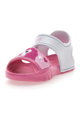 Rosa-weiße Sandalen mit Einhorn-Riemen S8010071