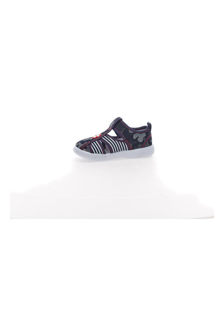 Sandali chiusi blu con righe e chiusura in velcro PITT KIDS 2242876