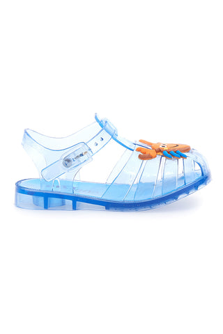 Pitt Kids 3142667 Transparente blaue Krabben-Strandsandalen