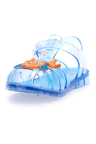Sandali da mare blu trasparenti con granchietto Pitt Kids 3142667