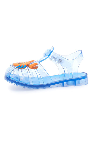 Sandali da mare blu trasparenti con granchietto Pitt Kids 3142667