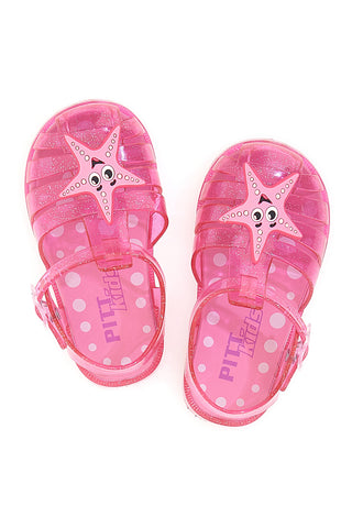 PITT KIDS 3142664 Sandalen mit Glitzer-Jelly-Riemen, Rosa