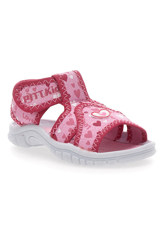 Sandali sportivi fucsia con cuori PITT KIDS 2242775