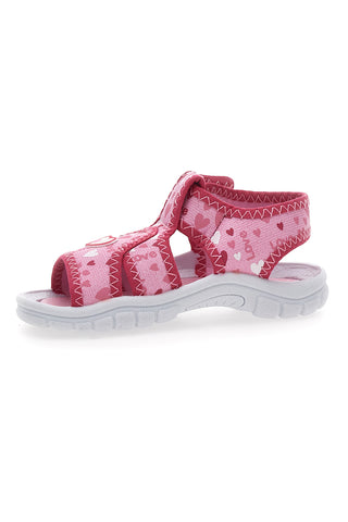 Sandali sportivi fucsia con cuori PITT KIDS 2242775