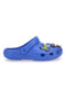 Blaue Clog-Hausschuhe mit Dinosaurier-Applikationen 2T2L 726