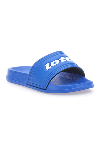 Ciabatte blu con fascia monocolore e logo LOTTO MIDWAY V SLIDE CL