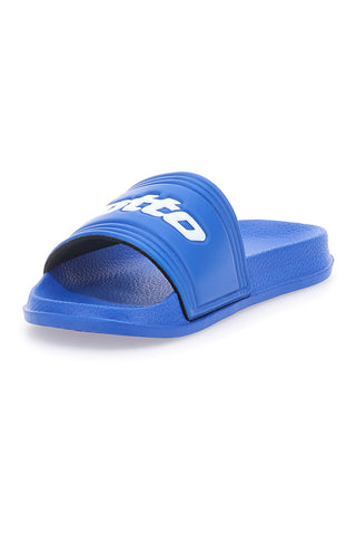 Ciabatte blu con fascia monocolore e logo LOTTO MIDWAY V SLIDE CL