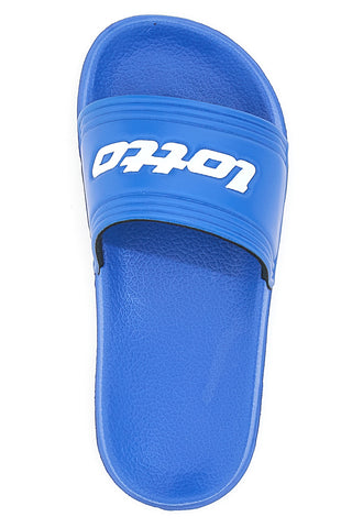 Ciabatte blu con fascia monocolore e logo LOTTO MIDWAY V SLIDE CL