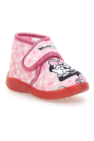 Pantofole rosa con stampa Minnie e chiusura a strappo Minnie D3010730T10