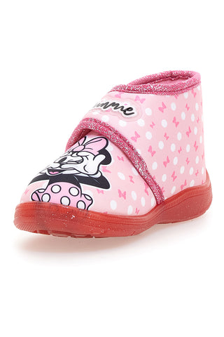 Pantofole rosa con stampa Minnie e chiusura a strappo Minnie D3010730T10