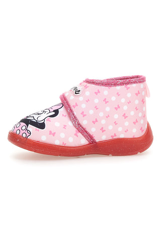 Pantofole rosa con stampa Minnie e chiusura a strappo Minnie D3010730T10
