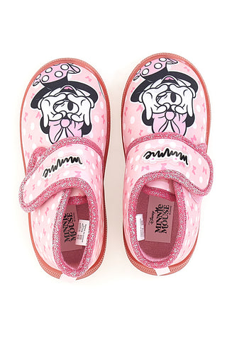 Pantofole rosa con stampa Minnie e chiusura a strappo Minnie D3010730T10