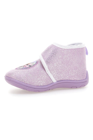 Pantofole lilla con glitter e chiusura a strappo Frozen D4310716T