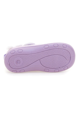Pantofole lilla con glitter e chiusura a strappo Frozen D4310716T