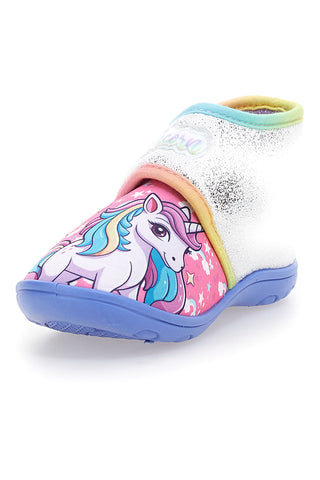 Einhorn S8010196T Mehrfarbige Glitzer- und Regenbogen-Hausschuhe für die ersten Schritte