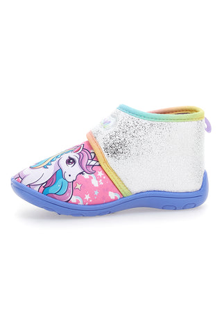 Einhorn S8010196T Mehrfarbige Glitzer- und Regenbogen-Hausschuhe für die ersten Schritte