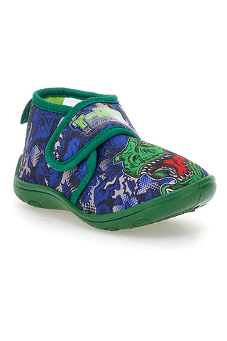 Dinosaurier S8020084T01 Blaue Hausschuhe mit Dinosaurier-Print