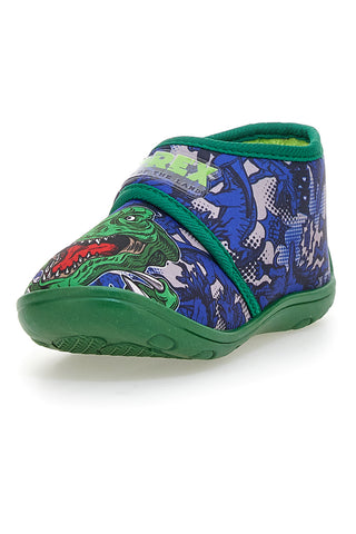 Dinosaurier S8020084T01 Blaue Hausschuhe mit Dinosaurier-Print