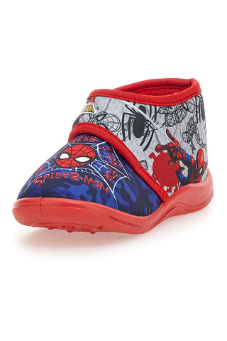 Pantofole rosse e blu con stampa Spiderman e chiusura a strappo Spiderman R1310311T01