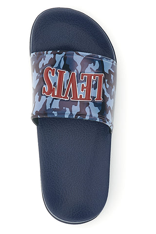 Ciabatte blu con fascia stampata Levi's VPOL0252S