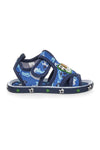 Sandali blu con stampa calcio Pitt kids PK2560A