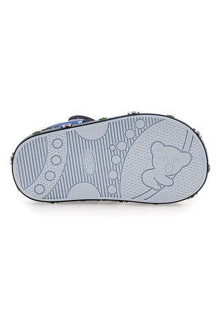 Sandali blu con stampa calcio Pitt kids PK2560A