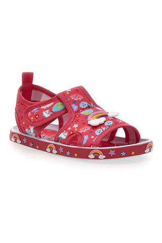 Fuchsia Sandalen mit Einhorndruck Pitt Kinder PK2872A