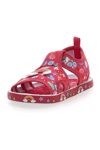 Sandali fuxia con stampa unicorni Pitt kids PK2872A