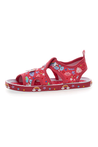 Fuchsia Sandalen mit Einhorndruck Pitt Kinder PK2872A