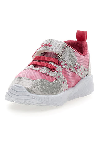 Rosa und Silber Stern gemusterten ersten Schritte Trainer Pitt Kinder PK2187B