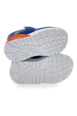 Blaue und orange Dinosaurier gemusterte Turnschuhe Pitt Kinder PK2380A