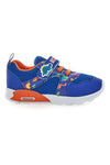 Blaue und orange Dinosaurier gemusterte Turnschuhe Pitt Kinder PK2380A