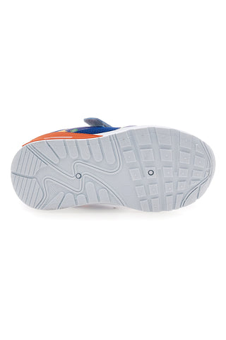 Blaue und orange Dinosaurier gemusterte Turnschuhe Pitt Kinder PK2380A