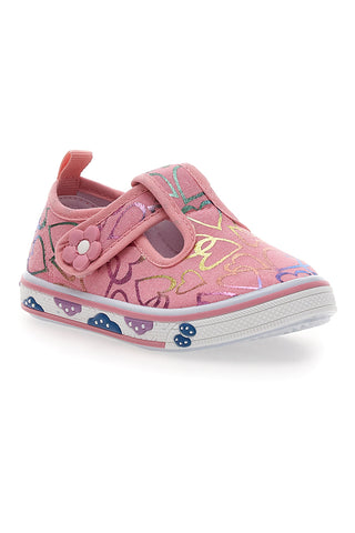 Scarpine rosa con cuori glitter Pitt kids PK2297A