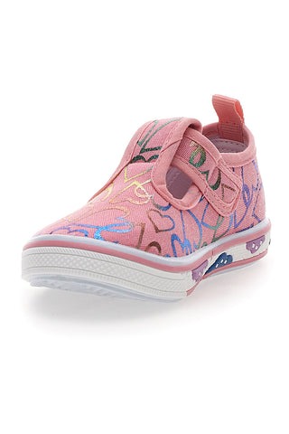 Scarpine rosa con cuori glitter Pitt kids PK2297A