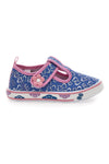 Blaue Hausschuhe mit Glitzer Herzen Pitt Kinder PK2297C