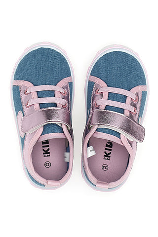 Rosa und blaue Turnschuhe mit Herz Pitt Kinder PK2469A