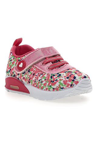 Rosa mehrfarbig gemusterte Turnschuhe Pitt Kinder PK1394A