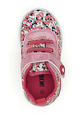 Rosa mehrfarbig gemusterte Turnschuhe Pitt Kinder PK1394A