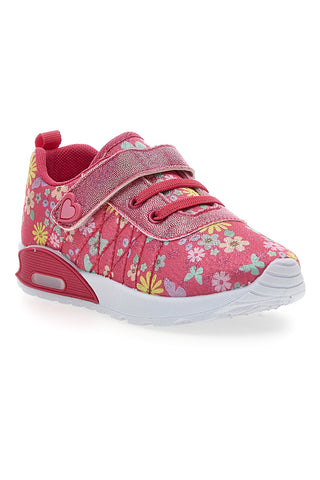 Sneakers rosa fantasia floreale primi passi Pitt kids PK1391G