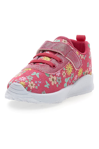 Sneakers rosa fantasia floreale primi passi Pitt kids PK1391G