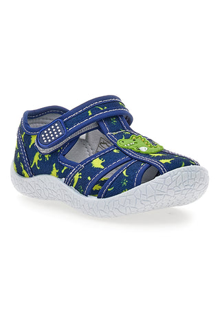 Blaue Dinosaurier gemusterte Sandalen Pitt Kinder PK2492F