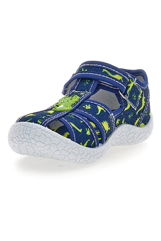 Blaue Dinosaurier gemusterte Sandalen Pitt Kinder PK2492F