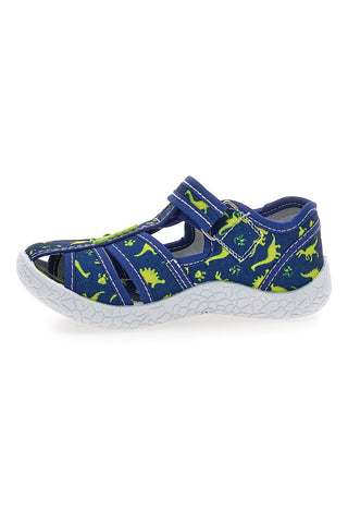 Blaue Dinosaurier gemusterte Sandalen Pitt Kinder PK2492F