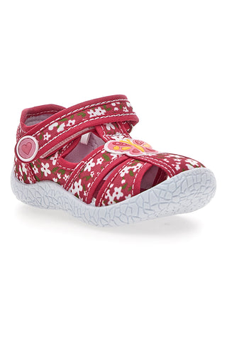 Rote Schuhe mit doppelten Riemen Pitt Kinder PK3904A