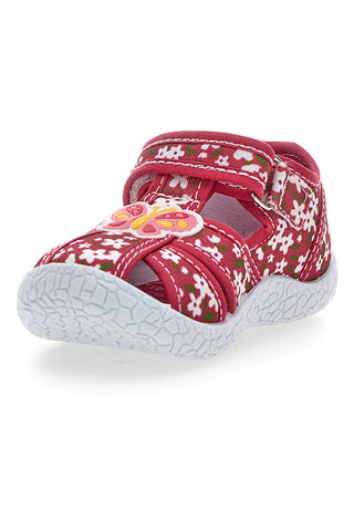Rote Schuhe mit doppelten Riemen Pitt Kinder PK3904A