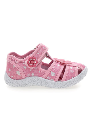 Rosa floral gemusterte halboffene Sandalen Pitt Kinder PK2876C